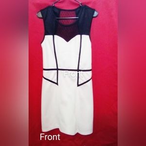 Bisou Bisou Sleeveless Black/White Above the Knee Dress Size 12